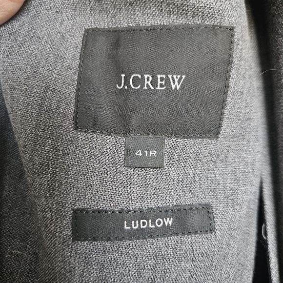 J. Crew Ludlow Slim Fit 100% Italian Wool Jacket Grey Sz 41R - Picture 14 of 16